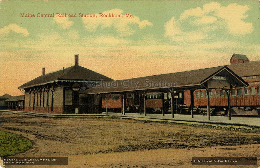 Postcard: Maine Central Railroad Station, Rockland, Maine